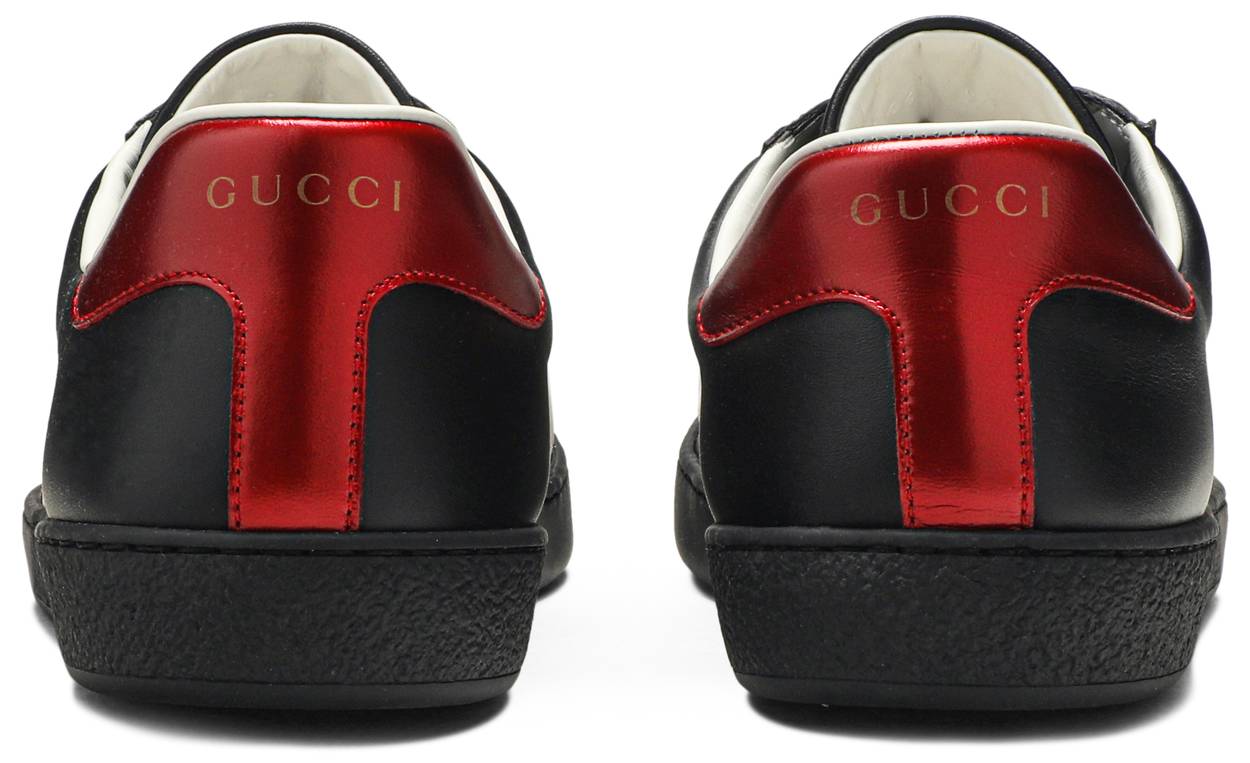 Gucci Ace Stripe Leather 'Black'
