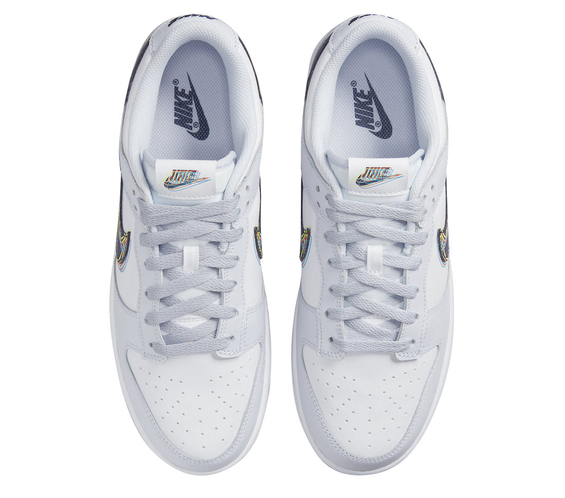 Dunk Low 3D Swoosh ‘White Grey‘